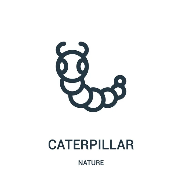 Caterpillar icon vector from nature collection. Thin line caterpillar outline icon vector illustration. Linear symbol for use on web and mobile apps, logo, print media. — Stock Vector