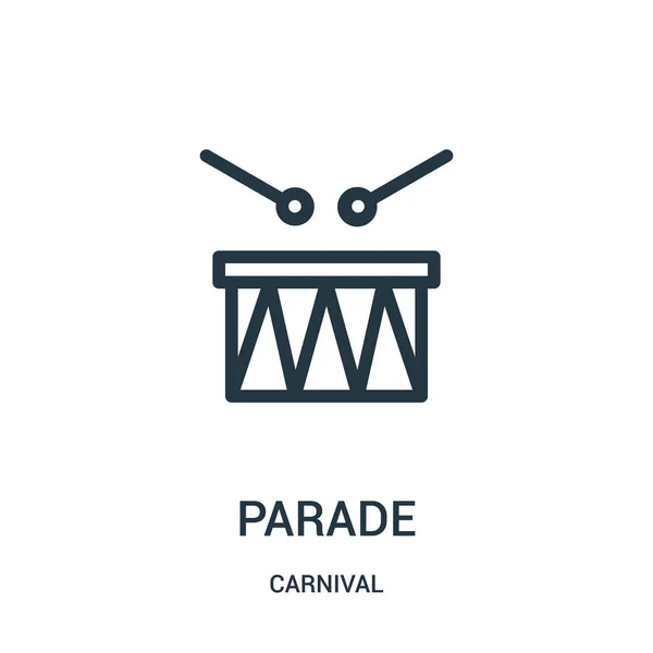 Parade icon vector from carnival collection. Thin line parade outline icon vector illustration. — Stock Vector