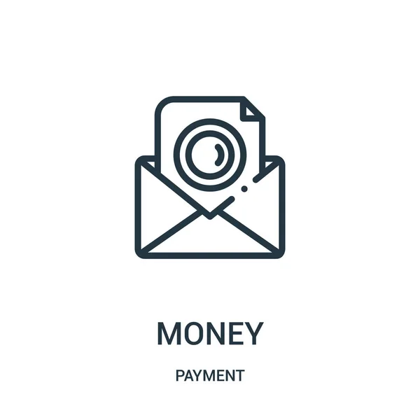 Argent icône vecteur de la collecte de paiement. Illustration vectorielle d'icône de contour d'argent de ligne mince . — Image vectorielle