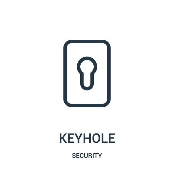 Keyhole icon vector from security collection. Thin line keyhole outline icon vector illustration. — Stock Vector