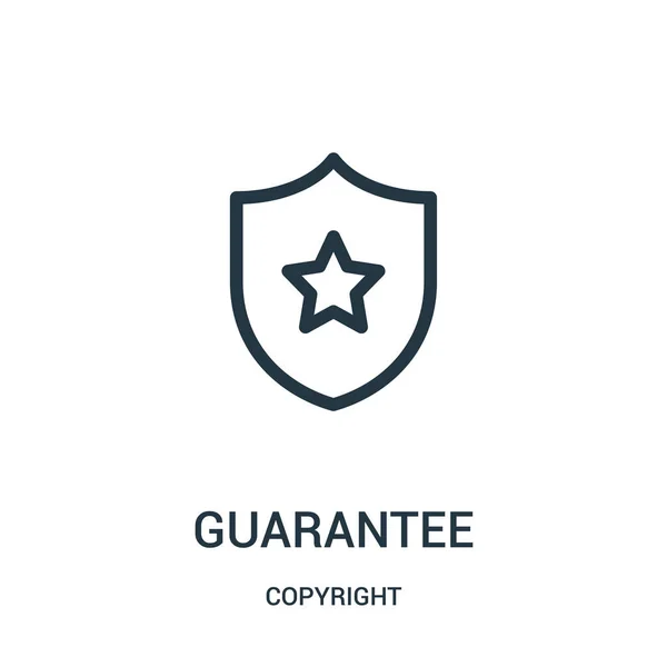 Guarantee icon vector from copyright collection. Thin line guarantee outline icon vector illustration. — Stock Vector