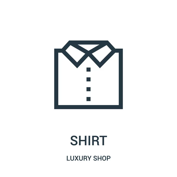 Vetor ícone camisa da coleção loja de luxo. Linha fina camisa esboço ícone vetor ilustração . — Vetor de Stock