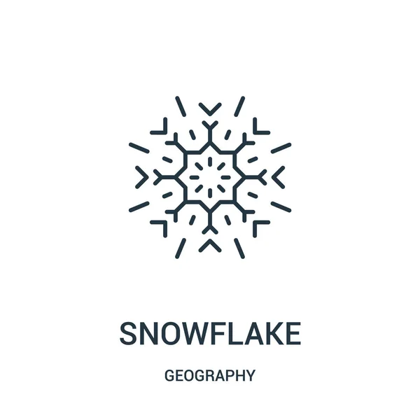 Νιφάδα χιονιού εικόνα διάνυσμα από Γεωγραφία συλλογή. Λεπτή γραμμή νιφάδα χιονιού διάρθρωσης εικονίδιο διανυσματικά εικονογράφηση. — Διανυσματικό Αρχείο