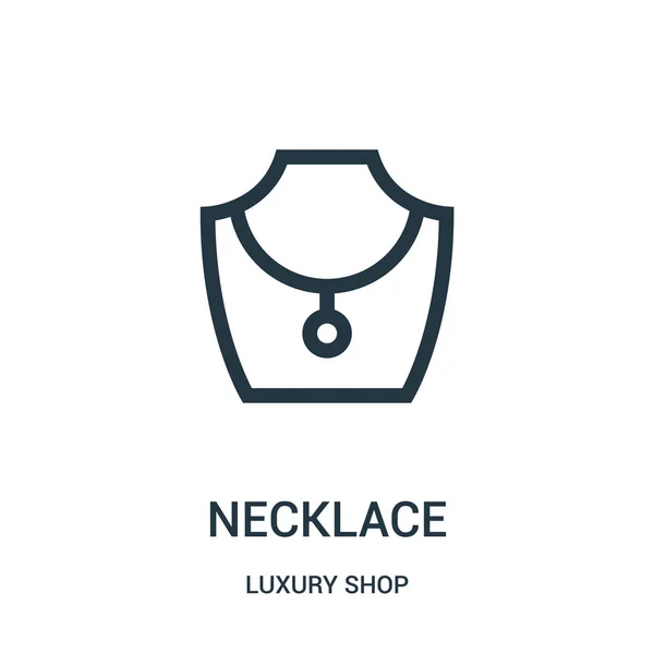Vector icono de collar de colección de tiendas de lujo. Línea delgada collar contorno icono vector ilustración . — Vector de stock