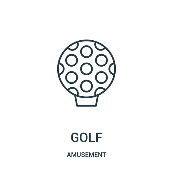 Golf ikon vektor szórakozási-gyűjtemény. Vékony vonal golf szerkezeti ikon vektoros illusztráció. — Stock Vector