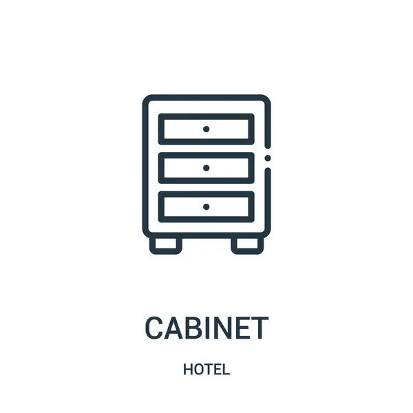 Cabinet icon vector from hotel collection. Thin line cabinet outline icon vector illustration. — Stock Vector