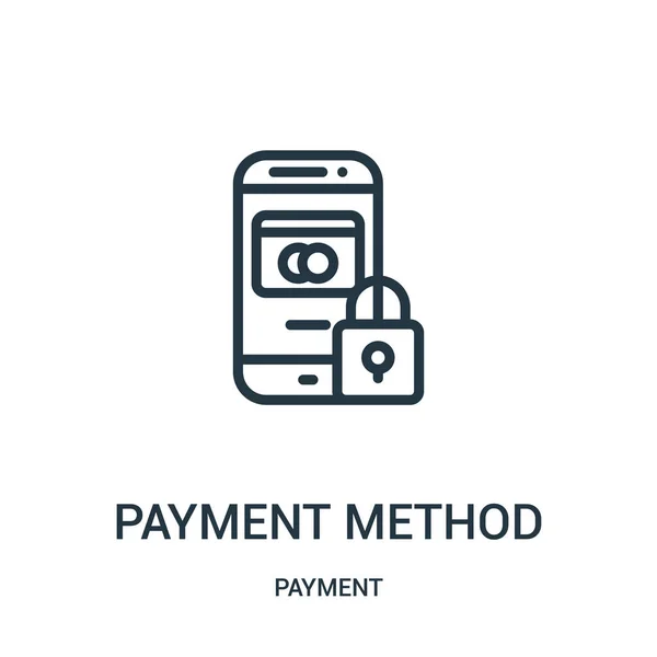 Mode de paiement icône vecteur de la collecte de paiement. Illustration vectorielle d'icône de contour de méthode de paiement de ligne mince . — Image vectorielle