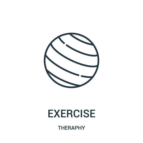 exercise icon vector from theraphy collection. Thin line exercise outline icon vector illustration.