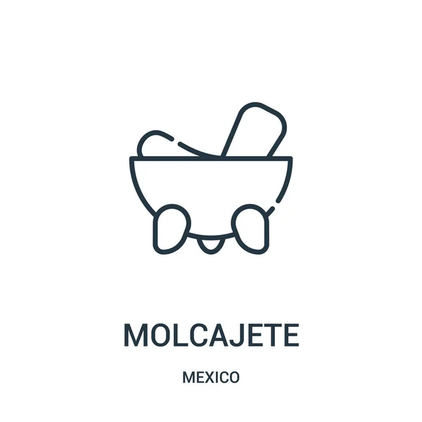molcajete simge vektör Meksika koleksiyonundan. İnce çizgi molcajete anahat simgesini vektör çizim.
