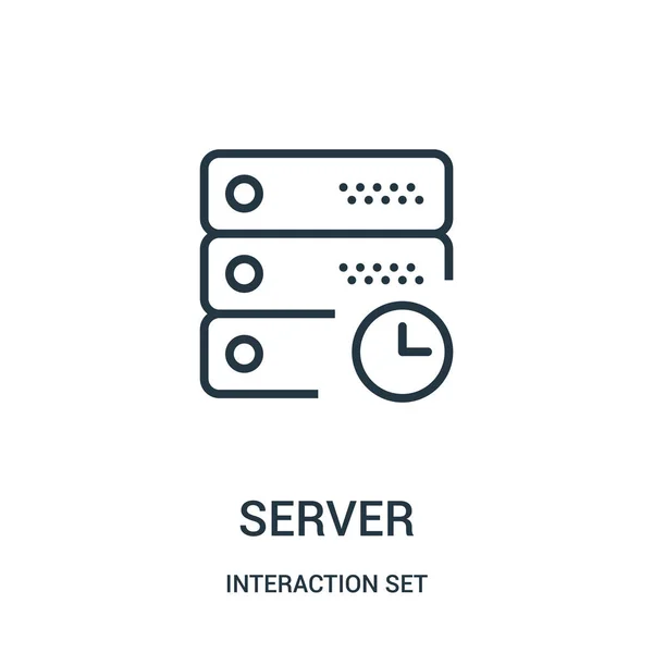 Server-Icon-Vektor aus der Interaktionsset-Sammlung. Thin Line Server Outline Icon Vektor Illustration. — Stockvektor