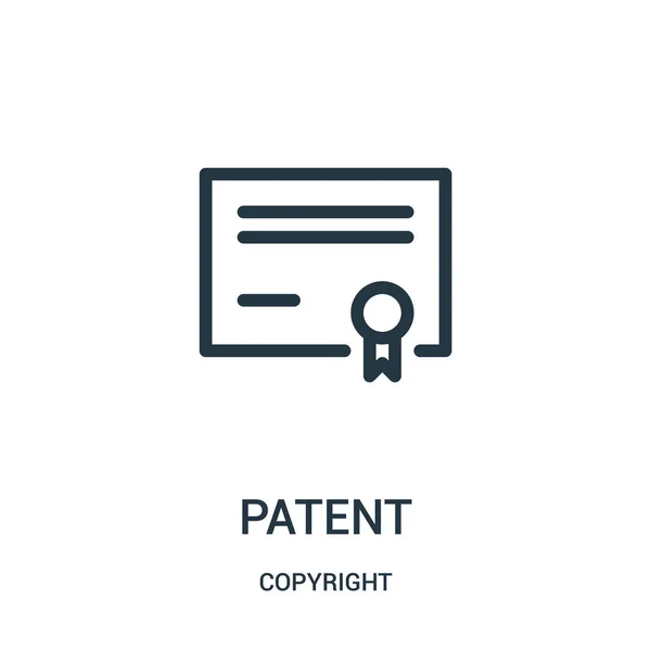 patent simge vektör telif hakkı koleksiyonundan. İnce çizgi patent anahat simgesini vektör çizim.