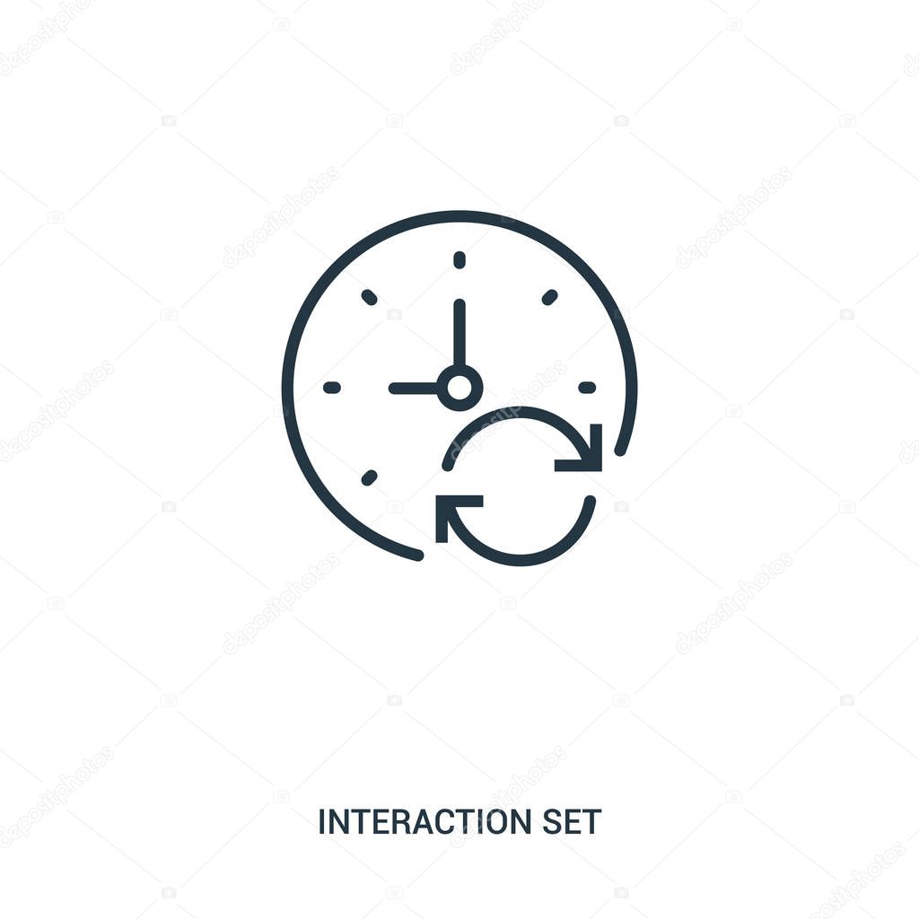 Signs icon vector from interaction set collection. Thin line signs outline icon vector illustration. Linear symbol for use on web and mobile apps, logo, print media.