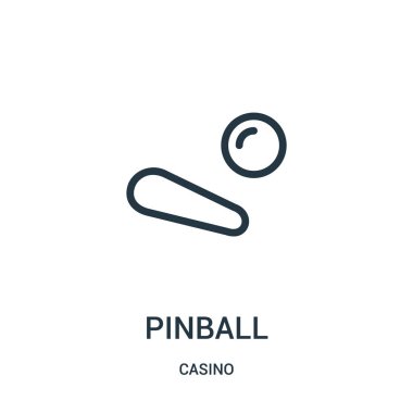 langırt simge vektör casino koleksiyonundan. İnce çizgi langırt anahat simgesini vektör çizim.