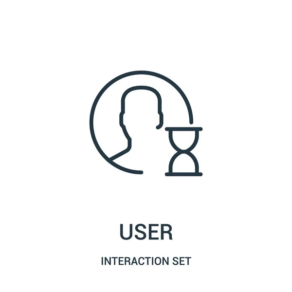 User icon vector from interaction set collection. Thin line user outline icon vector illustration. — Stock Vector