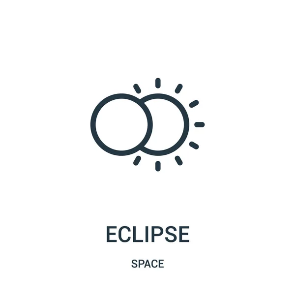 Eclipse-Icon-Vektor aus der Weltraumsammlung. dünne Linie Eclipse Outline Symbol Vektor Illustration. — Stockvektor