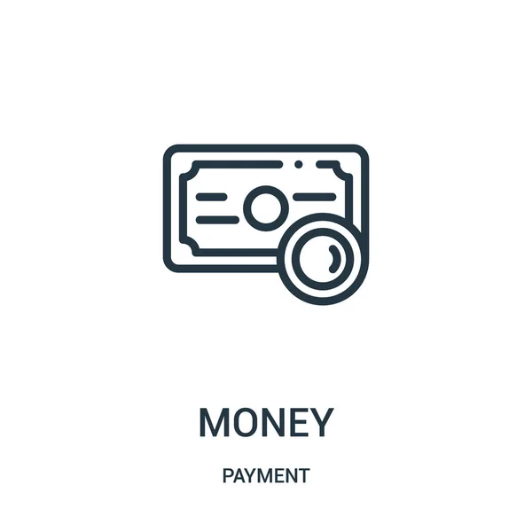 Argent icône vecteur de la collecte de paiement. Illustration vectorielle d'icône de contour d'argent de ligne mince . — Image vectorielle