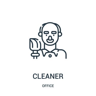 temiz simge vektör office koleksiyonundan. İnce çizgi temiz anahat simgesini vektör çizim.