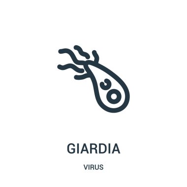 giardia icon vector from virus collection. Thin line giardia outline icon vector illustration. clipart