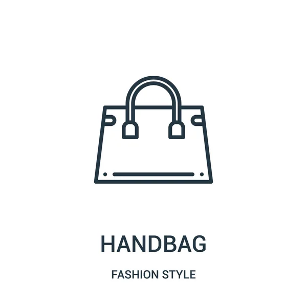 Handtasche Symbol Vektor aus der Mode-Stil-Kollektion. dünne Linie Handtasche Umriss Symbol Vektor Illustration. — Stockvektor