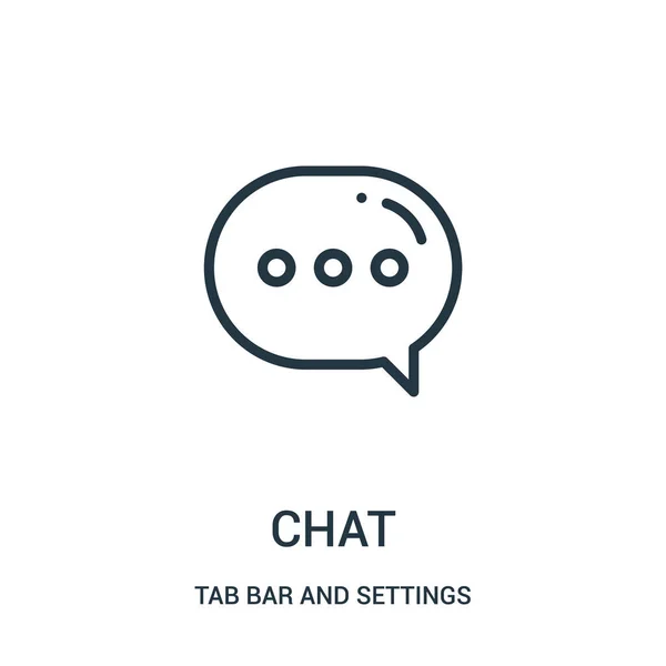 Chat icon vector from tab bar and settings collection. Thin line chat outline icon vector illustration. — Stock Vector