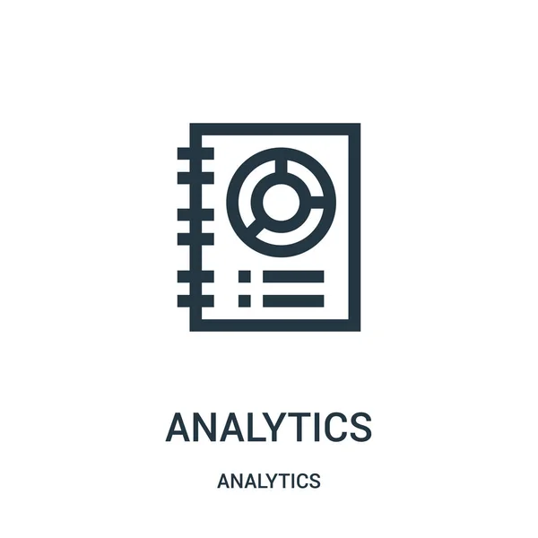 Vettore icona analytics dalla collezione analytics. Illustrazione vettoriale icona contorno analisi linea sottile . — Vettoriale Stock