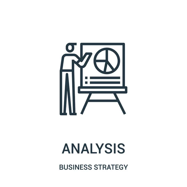 Analys ikonen vektor från business strategi samling. Tunn linje analys disposition ikonen vektorillustration. — Stock vektor