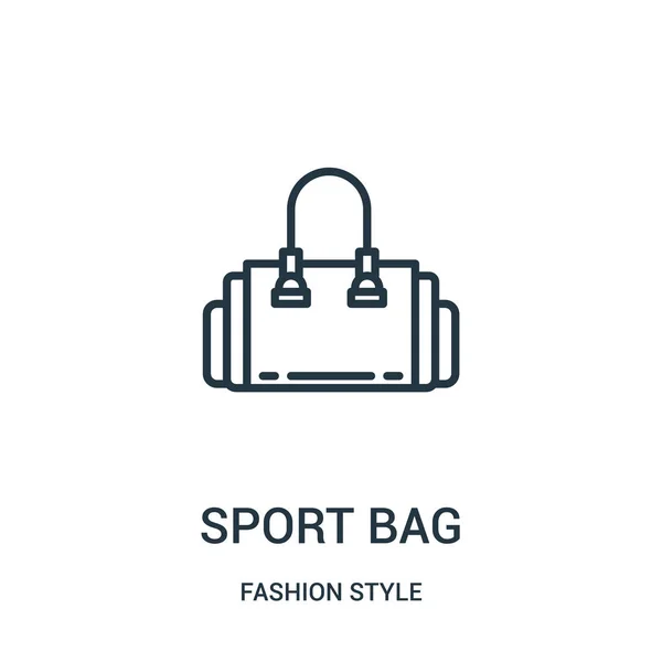 Sport táska ikonra vektor divat stílus gyűjtemény. Vékony vonal sport táska szerkezeti ikon vektoros illusztráció. — Stock Vector