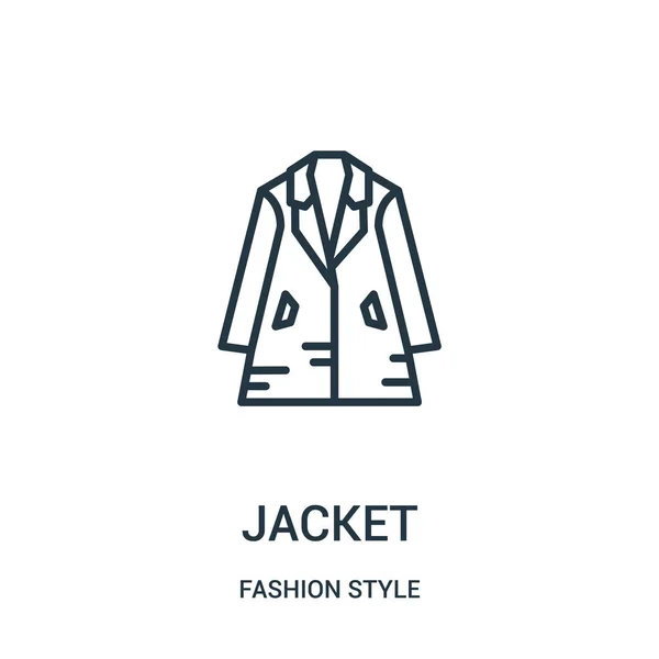 Kabát ikon vektor divat stílus gyűjtemény. Vékony kabát szerkezeti ikon vektoros illusztráció. — Stock Vector