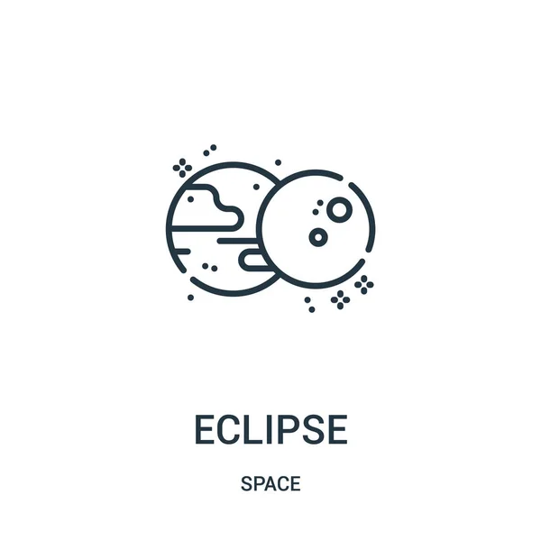 Eclipse icon vector from space collection. Thin line eclipse outline icon vector illustration. — Stock Vector