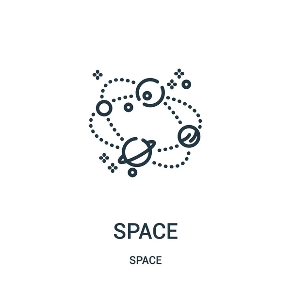 Space icon vector from space collection. Thin line space outline icon vector illustration. — Stock Vector