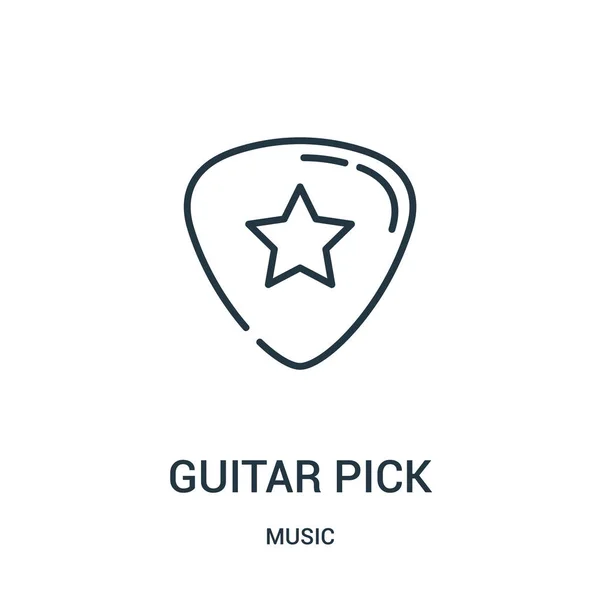 Guitar Pick Icon Vektor aus der Musiksammlung. dünne Linie Gitarre wählen Umriss Symbol Vektor Illustration. — Stockvektor