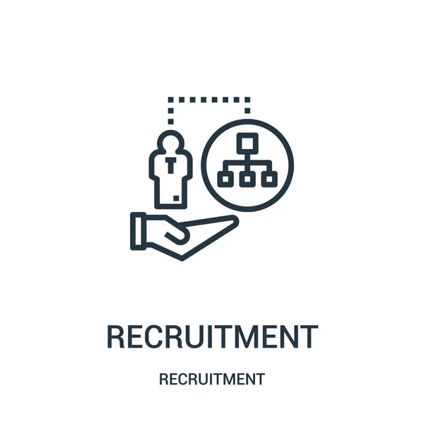 Vettore icona di reclutamento dalla raccolta di reclutamento. Illustrazione vettoriale dell'icona del profilo di reclutamento sottile . — Vettoriale Stock