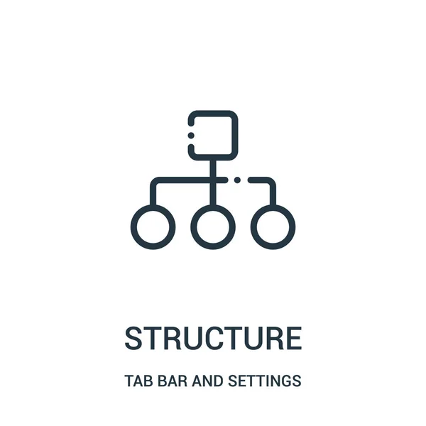 structure icon vector from tab bar and settings collection. Thin line structure outline icon vector illustration.