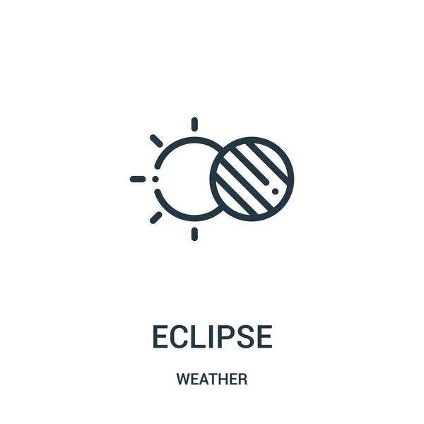 Eclipse Icon Vektor aus der Wettersammlung. dünne Linie Eclipse Outline Symbol Vektor Illustration. — Stockvektor