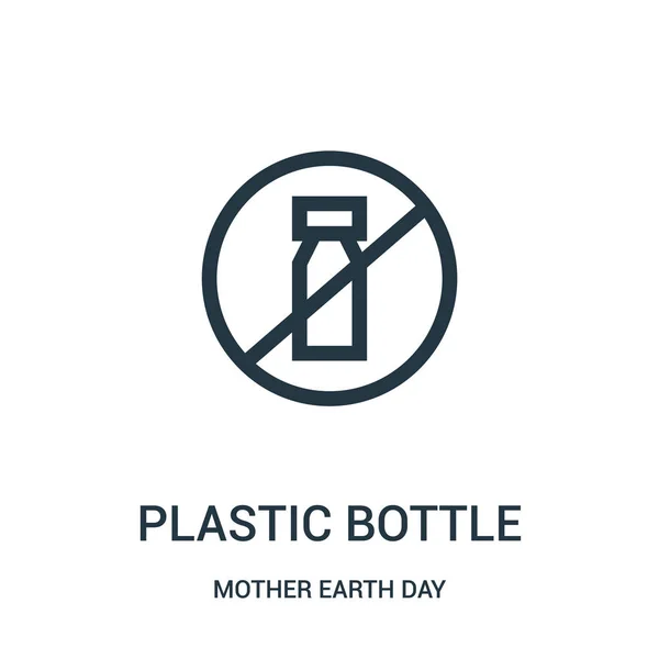 Πλαστικό μπουκάλι εικόνα διάνυσμα από μητέρα γη ημέρα συλλογής. Λεπτή γραμμή πλαστικό μπουκάλι διάρθρωσης εικονίδιο διανυσματικά εικονογράφηση. — Διανυσματικό Αρχείο