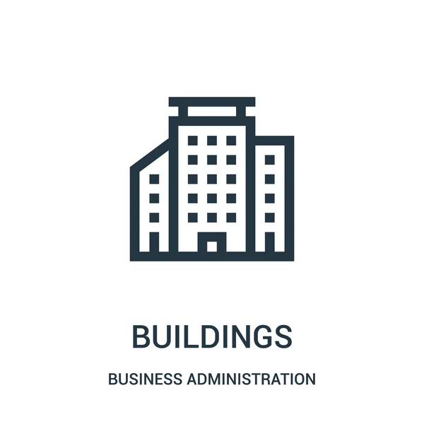 Κτίρια εικόνα διάνυσμα από συλλογή διοίκησης επιχειρήσεων. Λεπτή γραμμή κτίρια διάρθρωσης εικονίδιο εικονογράφηση διάνυσμα. — Διανυσματικό Αρχείο