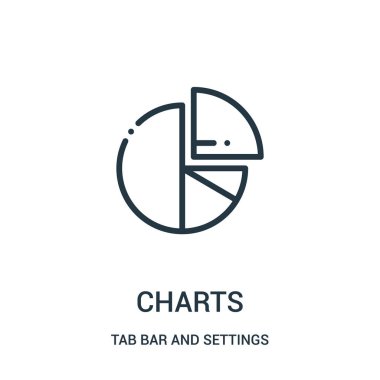 grafik simge vektör sekme çubuğunu ve ayarları koleksiyonu. İnce çizgi grafikleri simge vektör çizim anahat.