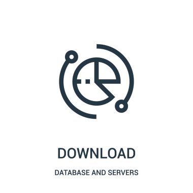İndir simge vektör veritabanı ve sunucuları koleksiyonundan. İnce çizgi indir anahat simgesini vektör çizim.