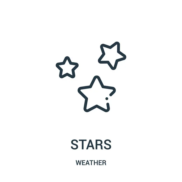 Sterne-Icon-Vektor aus der Wettersammlung. dünne Linien Sterne umreißen Icon Vektor Illustration. — Stockvektor