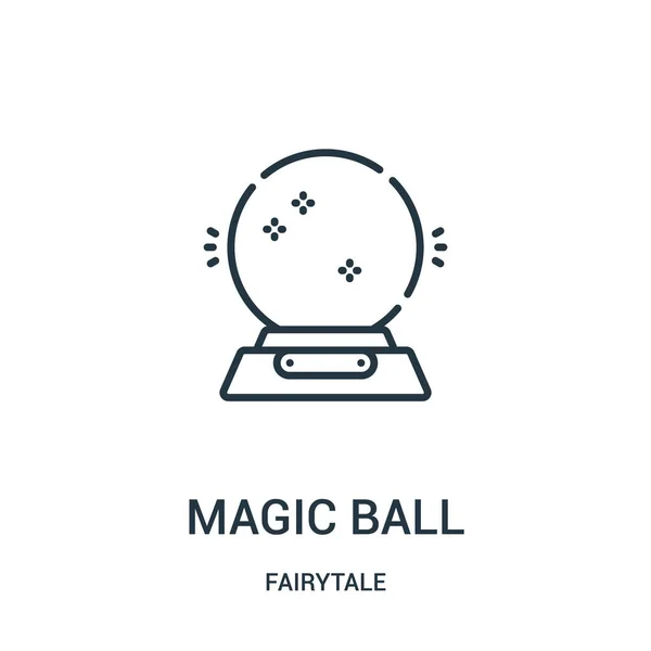 Magic Ball Icon Vektor aus der Märchensammlung. dünne Linie magische Kugel Umriss Symbol Vektor Illustration. — Stockvektor