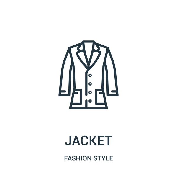 Kabát ikon vektor divat stílus gyűjtemény. Vékony kabát szerkezeti ikon vektoros illusztráció. — Stock Vector
