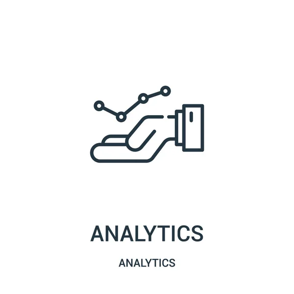 Vettore icona analytics dalla collezione analytics. Illustrazione vettoriale icona contorno analisi linea sottile . — Vettoriale Stock