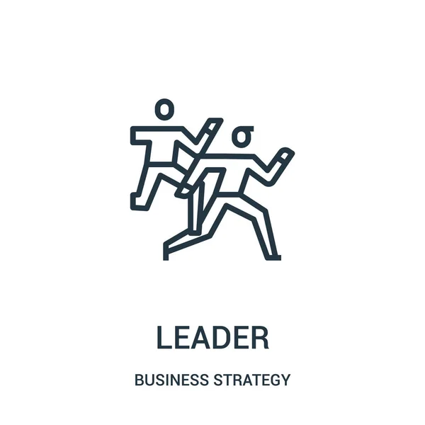 Ηγέτης εικόνα διάνυσμα από επιχειρηματική στρατηγική συλλογή. Λεπτή γραμμή ηγέτης διάρθρωσης εικονίδιο διανυσματικά εικονογράφηση. — Διανυσματικό Αρχείο
