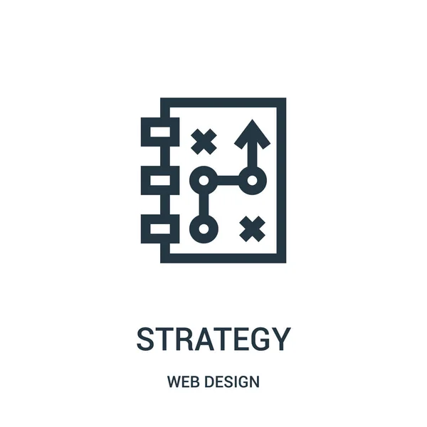 Вектор стратегії з колекції веб-дизайну. Стратегія тонкої лінії контур піктограми Векторні ілюстрації . — стоковий вектор