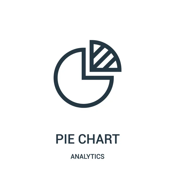 pie chart icon vector from analytics collection. Thin line pie chart outline icon vector illustration.