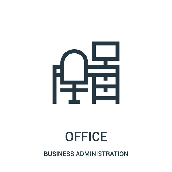 Office-Icon-Vektor aus betriebswirtschaftlicher Sammlung. dünne Linie Büro Umriss Symbol Vektor Illustration. — Stockvektor