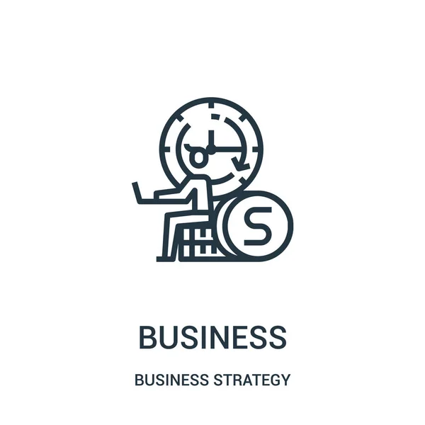 ビジネス戦略コレクションからビジネス アイコン ベクトルです。細い線事業概要アイコン ベクトル図. — ストックベクタ