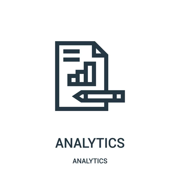 Analytics-Symbolvektor aus der Analytics-Sammlung. Thin Line Analytics umreißt Icon-Vektor-Illustration. — Stockvektor