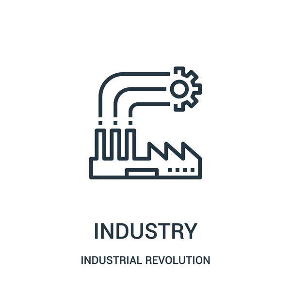 Industrie pictogram vector uit collectie van de industriële revolutie. Dunne lijn industrie overzicht pictogram vectorillustratie. — Stockvector