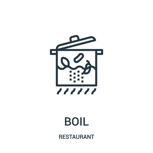 Boil icon vector dalla collezione di ristoranti. Illustrazione vettoriale dell'icona del contorno sottile . — Vettoriale Stock